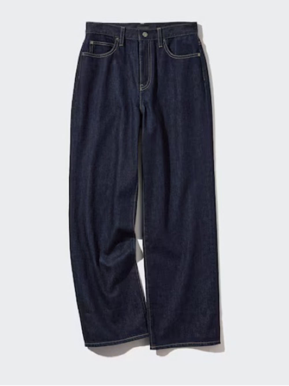 Uniqlo Low-Rise Wide Straight Dark Denim Jeans
